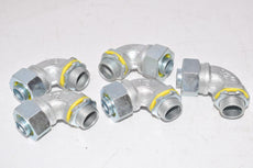 Lot of 5 NEW Hubbell 1/2'' Conduit Connector Fittings, Hydraulic Fittings