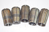 Lot of 5 TG100 Steel Machinist Collets 25/64'' Mixed Sizes, CNC