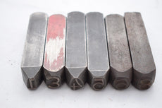 Lot of 6 1/2'' Number Punches Schmidt Gruy Grip