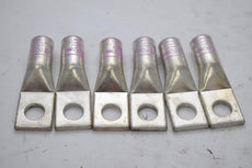 Lot of 6 NEW 3M 30032 Compression Lug, Copper, 1-Hole