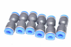 Lot of 6 NEW CYKJ Pneumatic Plastic Tube Connector Fittings