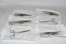 Lot of 6 Packs of Stainless Tweezers Scissors Forceps