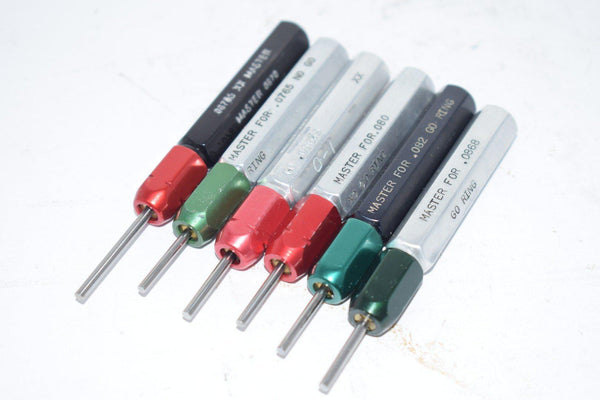 Lot of 6 PMC Industries & Others Go NO Go Smooth Pin Ring Gage Check P ...