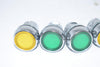Lot of 6 Pushbutton Switches Covers Green & Yellow