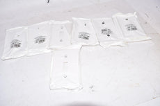 Lot of 7 NEW Leviton 020-88001 1-Gang Toggle Switch Wallplate, Standard Size, Thermoset, White