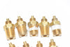 Lot of 8 Brass Parker Pneumatic Compression Fittings, 1/2''