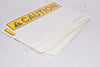 Lot of 8 NEW ULINE ''Caution'' Write-On Blank Safety Sign - Vinyl, Adhesive-Backed S-23130 7'' x 10''	I