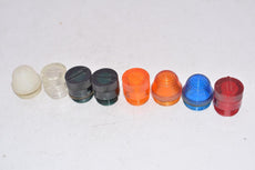 Lot of 8 Westinghouse Lenses for Illuminated Switches, Red, Blue, Amber, Green