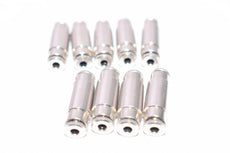 Lot of 9 Metal Pneumatic Straight Push to Connect Fittings 1/8''