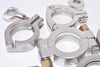 Lot of Sanitary, Stainless Steel  Clover Clamps
