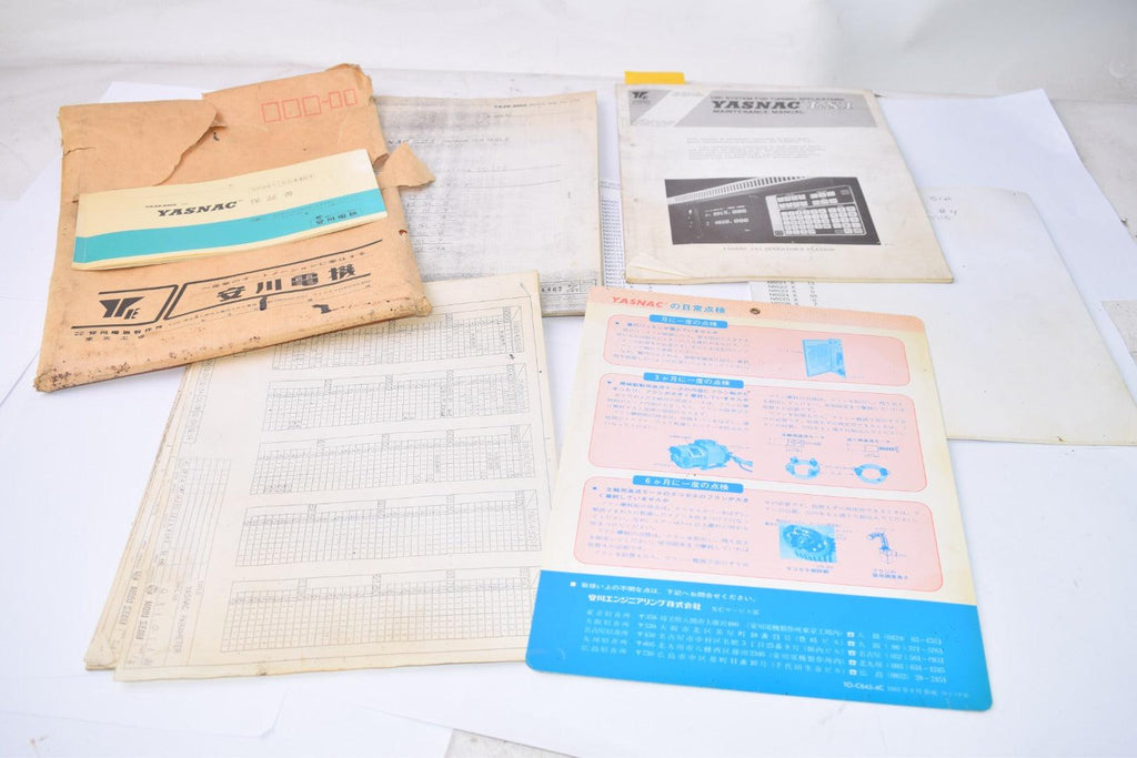 Lot of Vintage Yaskawa Electric Manuals, Paperwork, Pamphlets, Mori Seiki, CNC