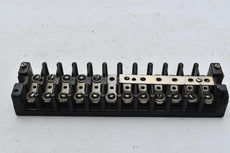 Marathon 1512ST Terminal Block, Heavy Duty Barrier Type, 12 Pole, 75 AMPS, 600 AC/DC