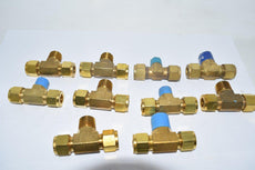 Mixed Lot of 10 NEW Parker Brass Fittings 3-Way Tee