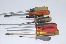 Mixed lot of 10 Screwdrivers, Phillips Flathead Driver