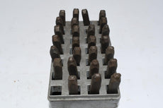 Mixed lot of 26 LS 1/8'' Letter Punches