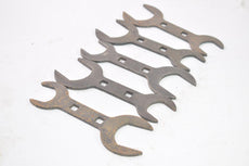 Mixed Lot of 5 Double End Machinist Wrenches, Machine Wrenches, Mixed Sizes