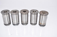 Mixed Lot of 5 Straight Collets Milling Chuck Collet Sleeves, Machinist Tooling