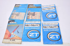 Mixed Lot of 6 Wire Marker Booklets, Mity Mark, Ideal