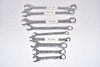 Mixed Lot of 9 Husky Combination Wrenches, Mixed Sizes Metric & Standard