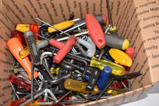 Mixed Lot of Allen Wrenches, Allen Keys, Hex Keys, Screwdrivers, Mixed Sizes 13LBS