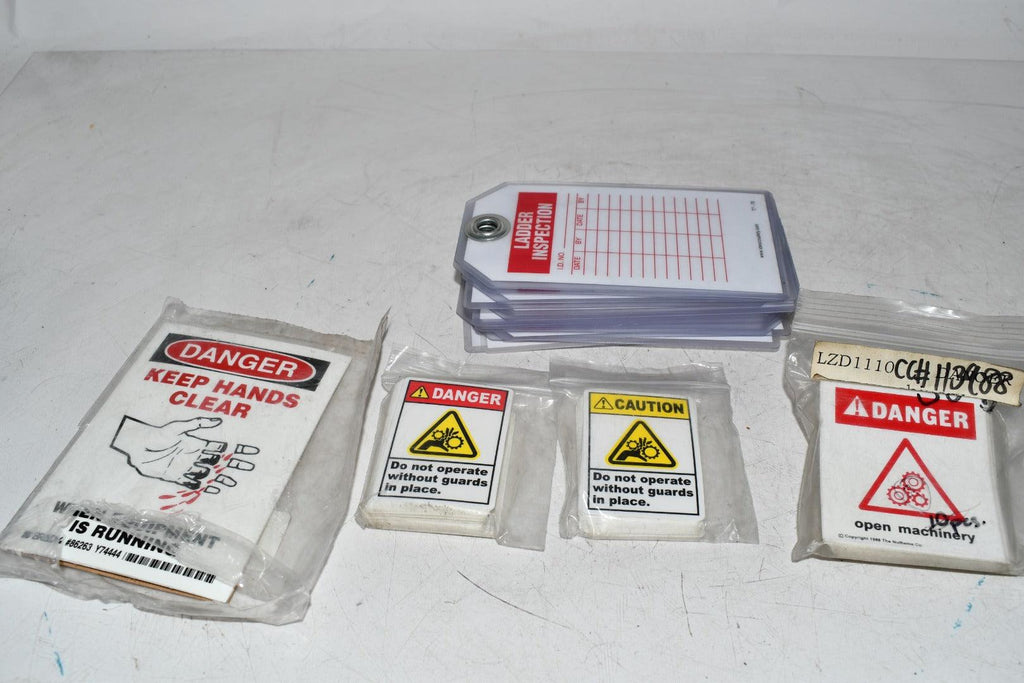 Mixed Lot of NEW Safety Label Tags