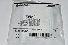NEW Allen Bradley 1492-WD4DF CIRCUIT DIODE BLOCK DOUBLE FEEDTHROUGH 20 AMP 300 VAC 4 MM MAX WIRE