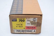 NEW ALLEN BRADLEY 700-BR220A1 AC DIN RAIL RELAY 2 NO / 2 NC 120 VAC COIL 50/60 HZ
