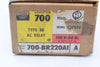 NEW ALLEN BRADLEY 700-BR220A1 AC DIN RAIL RELAY 2 NO / 2 NC 120 VAC COIL 50/60 HZ