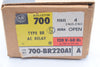 NEW ALLEN BRADLEY 700-BR220A1 AC DIN RAIL RELAY 2 NO 2 NC 120VAC COIL 50/60 HZ