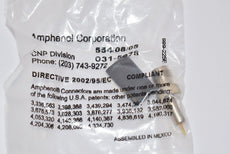 NEW Amphenol 031-5678 RP-TNC Connector Jack, Male Pin 50 Ohm Free Hanging (In-Line) Crimp or Solder