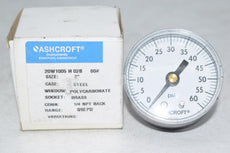 NEW Ashcroft 20W1005-H-02B 2'' Pressure Gauge 1/4''Npt 0-60Psi
