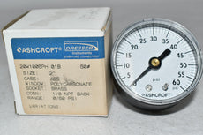 NEW Ashcroft 20W1005PH 01B 60# 2in 0-60psi Pressure Gauge