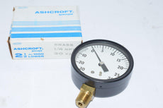 NEW Ashcroft Dresser 1000 2-1/2''-30-30 PSI Pressure Gauge Brass 1/4 NPT 30 VAC