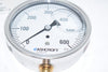 NEW Ashcroft Industrial Duralife 3-1/2 Pressure Gauge, 35-1009-AWL-02L-600# Glycerin