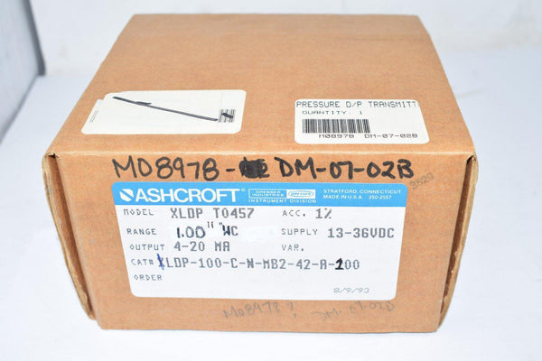NEW ASHCROFT XLDP Differential Pressure Transducer XLDP-100-C-N-MB2-42 ...