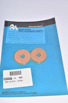NEW Atwood & Morrill, Part: 38121-150-8763, Seat Replacement Part - 1/2'' ID x 1-7/8'' OD