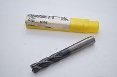 NEW Bassett B51258 3/8'' Dia. Carbide End Mill - 4 Flute - 3'' Length