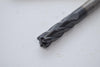 NEW Bassett B51258 3/8'' Dia. Carbide End Mill - 4 Flute - 3'' Length
