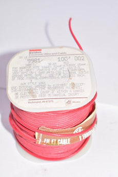 NEW Belden Electronic Wire and Cable Type: 9981, 100' 002, RED