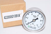 NEW BVALVE 10 Bar Pressure Gauge EN 837-1, CL 2.5 0-10 BAR 1-1/2''