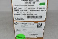 NEW Charter Medical T3109 3000mL Transfer Bag W/ Spike 4x6