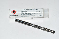 NEW Cleveland C47613 1727 3/16'' Heavy-Duty Jobber Drill - 4-Facet 118 Point - 1.625'' Spiral Flute - Right Hand Cut - 2.75'' Overall Length - Carbide - 0.1875'' Shank