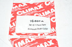 NEW Climax 1C-037-A, ONE-PIECE CLAMPING COLLAR 1C-SERIES 3/8'' ID 1 Piece
