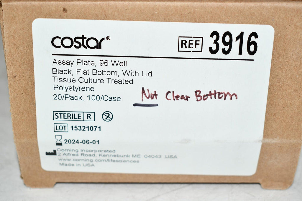NEW Corning Costar 3916 96well Solid Black Flat Bottom Polystyrene TC