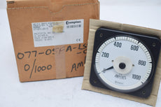 NEW Crompton Instruments 077-05FA-LSSS-C6 PANEL METER 0-1000AC AMPERES