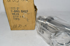 NEW Dixon B45BY-R200, Y-Ball Check Valve, 2'', EPDM/CF8M Seat, 150 PSI, 316L Stainless Steel