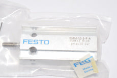 NEW Festo EMM-10-5-P-A 158612 Cylinder; compact; sgl act; multimount; 10x5mm stroke; flex cush; sensor ready