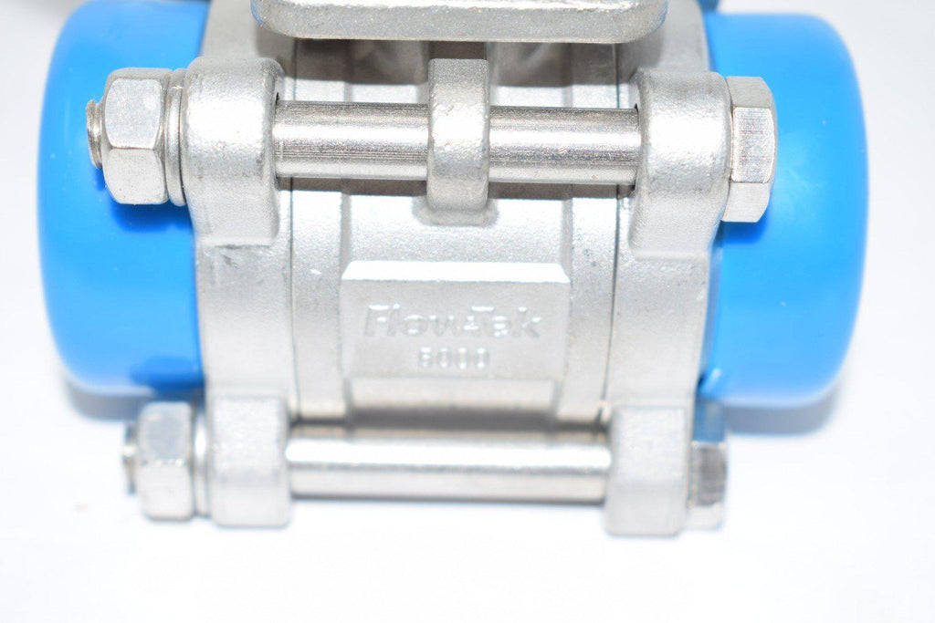 NEW FlowTek 5000 1'' 3Piece Stainless Steel Ball Valve w/ Handle Sock