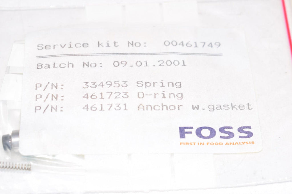 NEW Foss 00461749 Service Kit for Milkoscan Analyzer Spring, O-Ring, A ...
