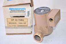 NEW Grundfos Type: UP 40-75BU Bronze -1/6th HP, 115V 60 Hz